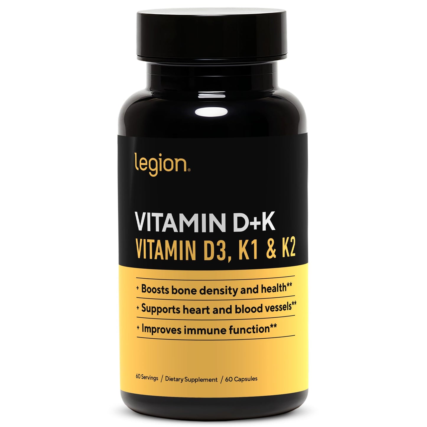 LEGION Vitamin D3 K2 + D: Immunity, Bone Density & Heart Health