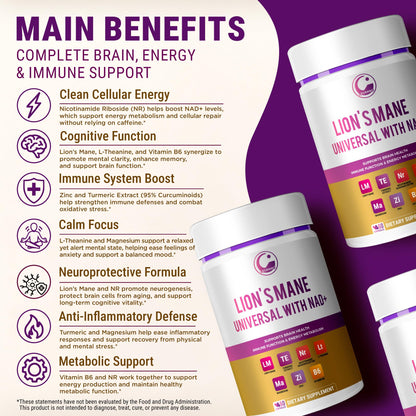 LEGRANO Lions Mane NAD+ Capsule – Focus & Brain Health