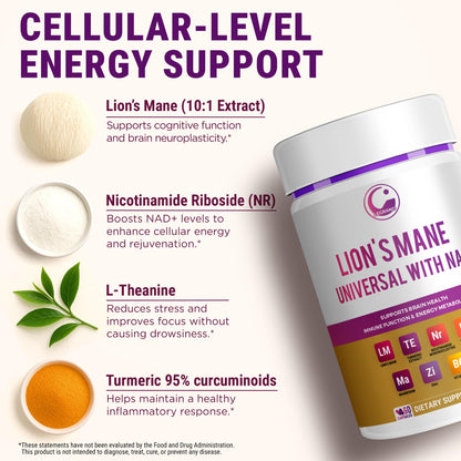 LEGRANO Lions Mane NAD+ Capsule – Focus & Brain Health