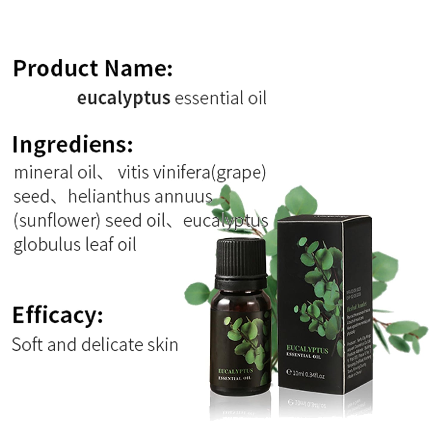 LEHOYIANG Eucalyptus Essential Oil 10ml for Diffusers, Candles & Soaps
