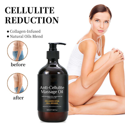 LEHOYIANG Anti-Cellulite Massage Oil – 17.6oz, 100% Pure Essential Oil for Diffusers, Skin & Aromatherapy