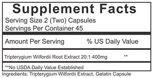 Thunder God Vine Root 20:1 Supplement – 200 mg Tripterygium Wilfordii, 90 Capsules | ThunderGodRoot BritishVita | Premium UK Vitamins & Wellness Supplements