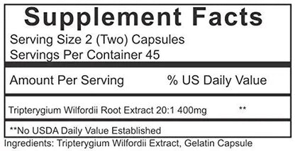 Thunder God Vine Root 20:1 Supplement – 200 mg Tripterygium Wilfordii, 90 Capsules | ThunderGodRoot BritishVita | Premium UK Vitamins & Wellness Supplements