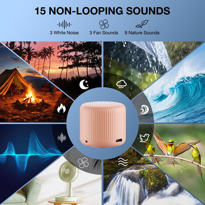 LEICEX White Noise Machine – Portable Travel Sound Machine, 15 Sounds, 22h Battery, USB-C