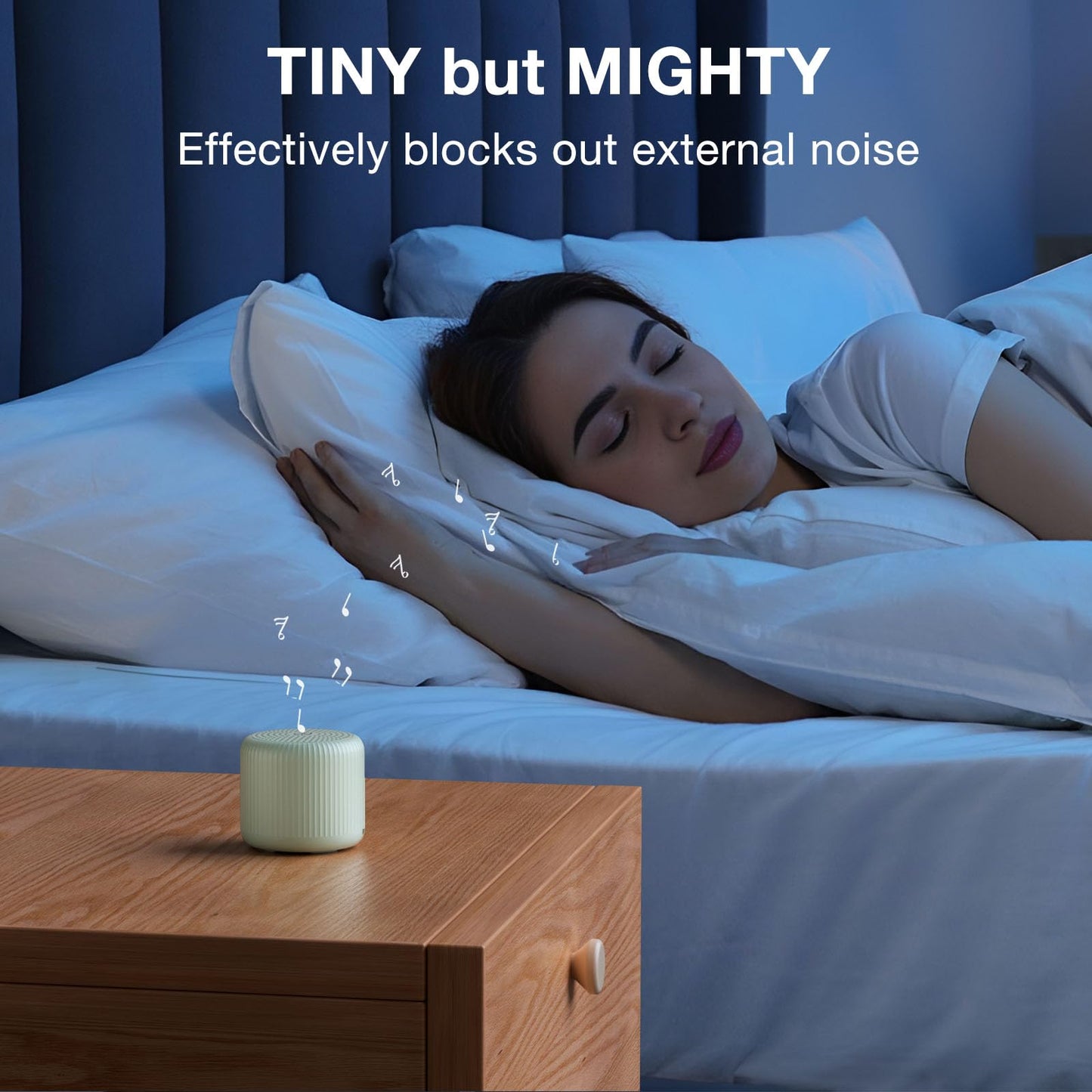LEICEX Mini White Noise Machine – Portable Travel Sound Machine (Mint) with 15 Non-Looping Sounds