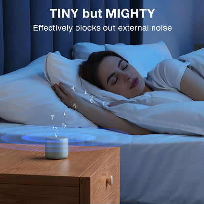 LEICEX White Noise Machine Mini Travel Sound Machine – 15 Sounds, 22h Battery, Slate