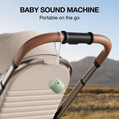 LEICEX Mini White Noise Machine – Portable Travel Sound Machine (Mint) with 15 Non-Looping Sounds