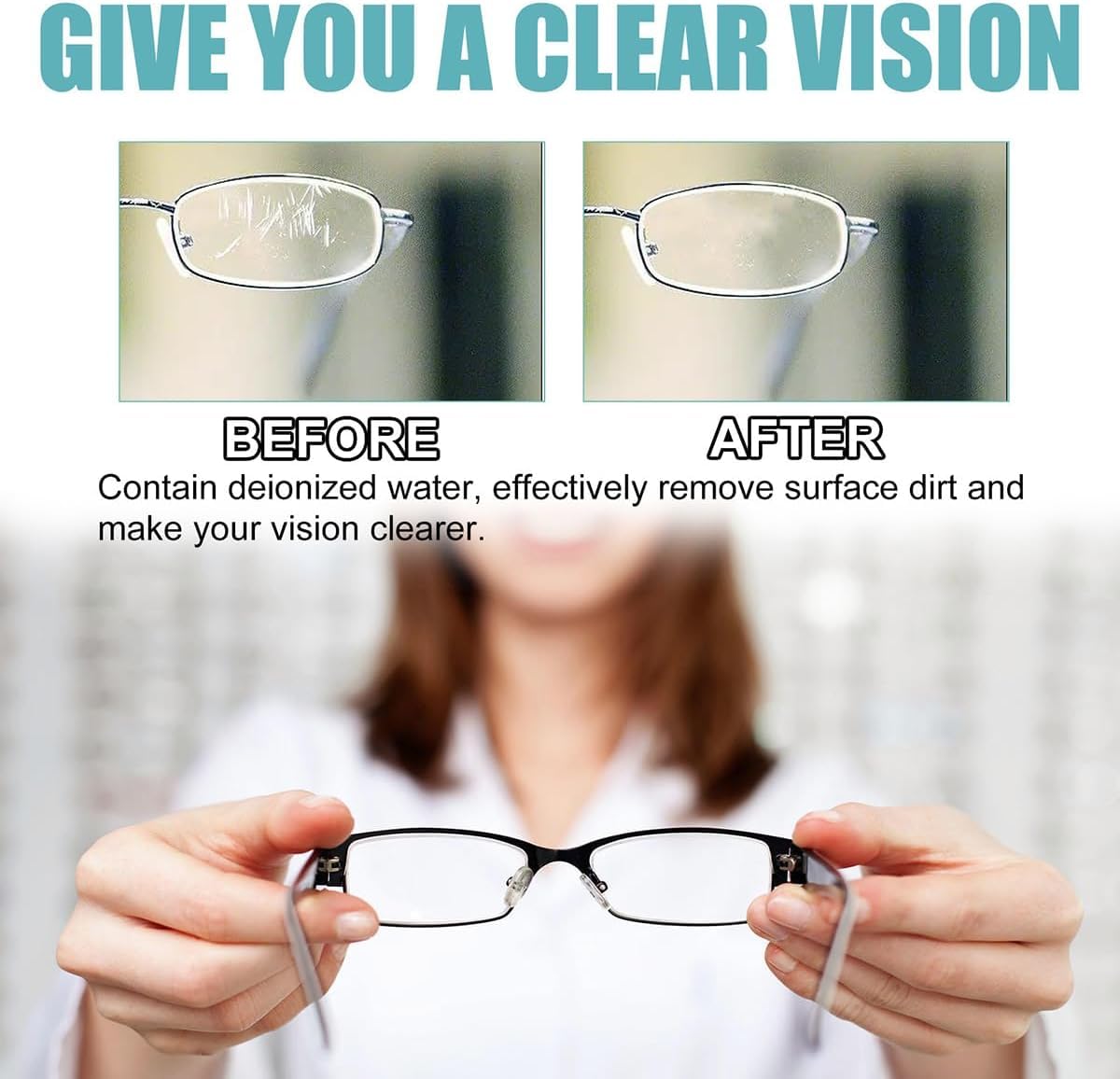 LELLURE 2PCS Lens Scratch Remover 100ml – Eyeglasses Scratch Repair Spray for Travel