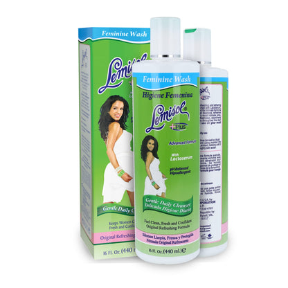 Lemisol Feminine Wash – Gentle Daily Cleanser, pH-Balanced & Hypoallergenic, 2x16oz