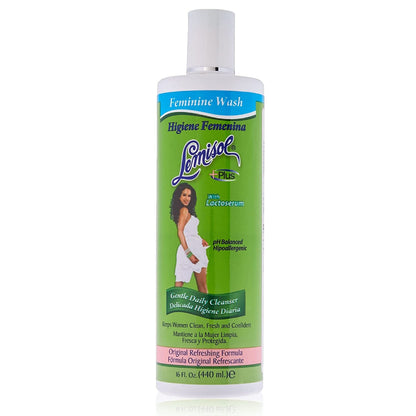 Lemisol Plus Feminine Wash 16 oz (Pack of 4) – pH-Balanced, Hypoallergenic, Menthol Fresh