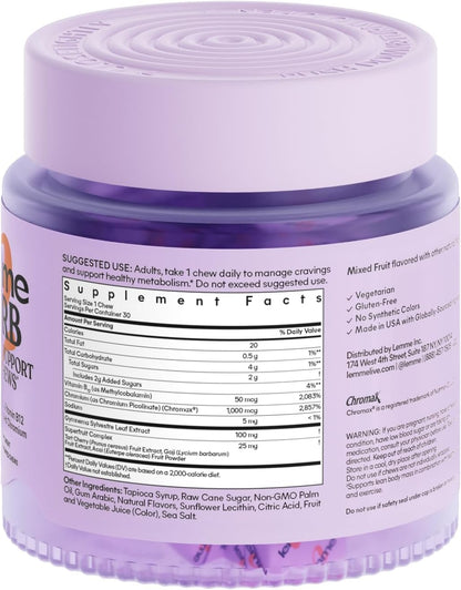 Lemme Curb Cravings Soft Chews – Appetite Control & Metabolism (Mixed Berry)