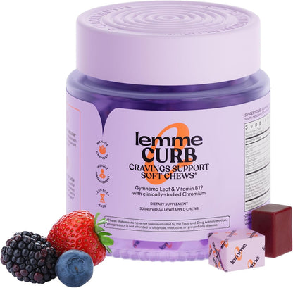 Lemme Curb Cravings Soft Chews – Appetite Control & Metabolism (Mixed Berry)