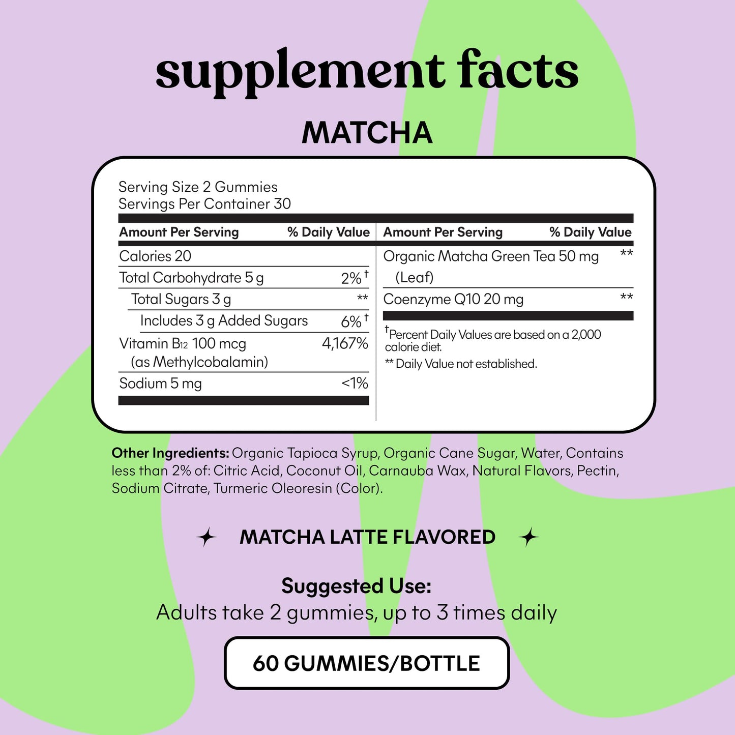 Lemme Matcha Superfood Energy Gummies – Organic Matcha, B12 & CoQ10 | Gluten Free