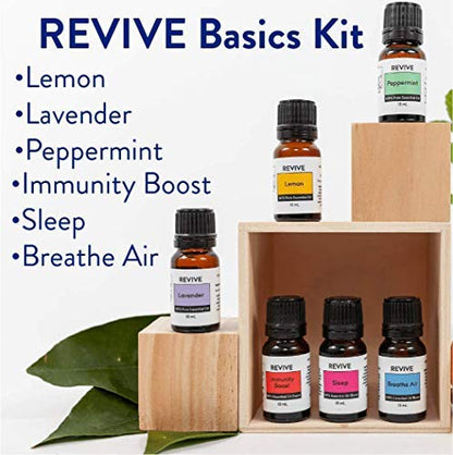 Aromatherapy Kits by Revive Essential Oils - Basics Kit (100% Pure Therapeutic Grade)