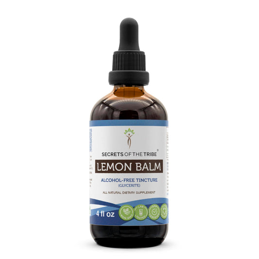 Secrets of the Tribe Lemon Balm Tincture – Alcohol-Free Liquid Extract (4 FL OZ) BritishVita | Premium UK Vitamins & Wellness Supplements