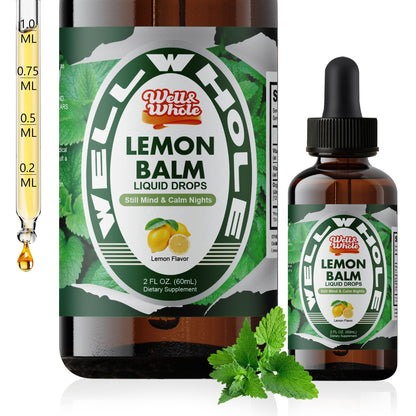 Organic Lemon Balm Tincture for Relaxation & Mood Balance – Fast-Absorbing, Alcohol-Free (60 mL)