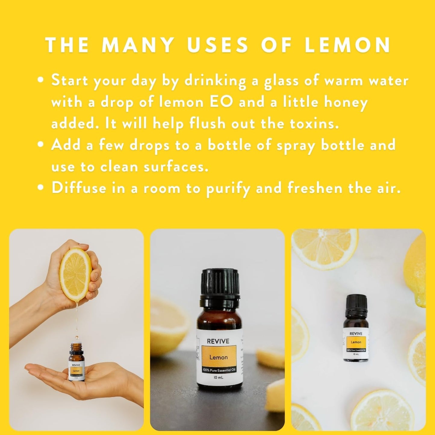 Lemon Essential Oil 120mL – Revive Essential Oils, 100% Pure Therapeutic Grade