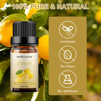 Lemon Essential Oil - Pure Organic Lemon Fragrance for Diffusers & Candles
