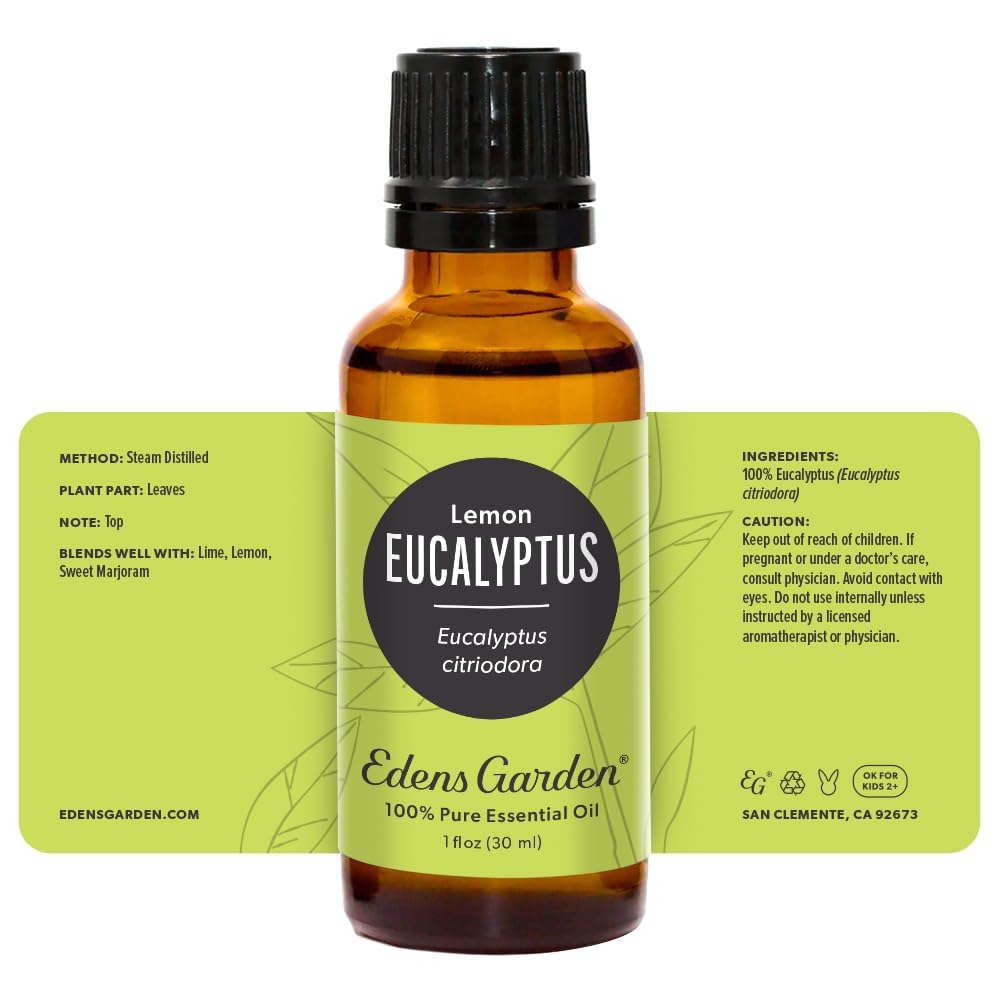 Lemon Eucalyptus 100% Pure Therapeutic Grade Essential Oil - 30 ml | Edens Garden