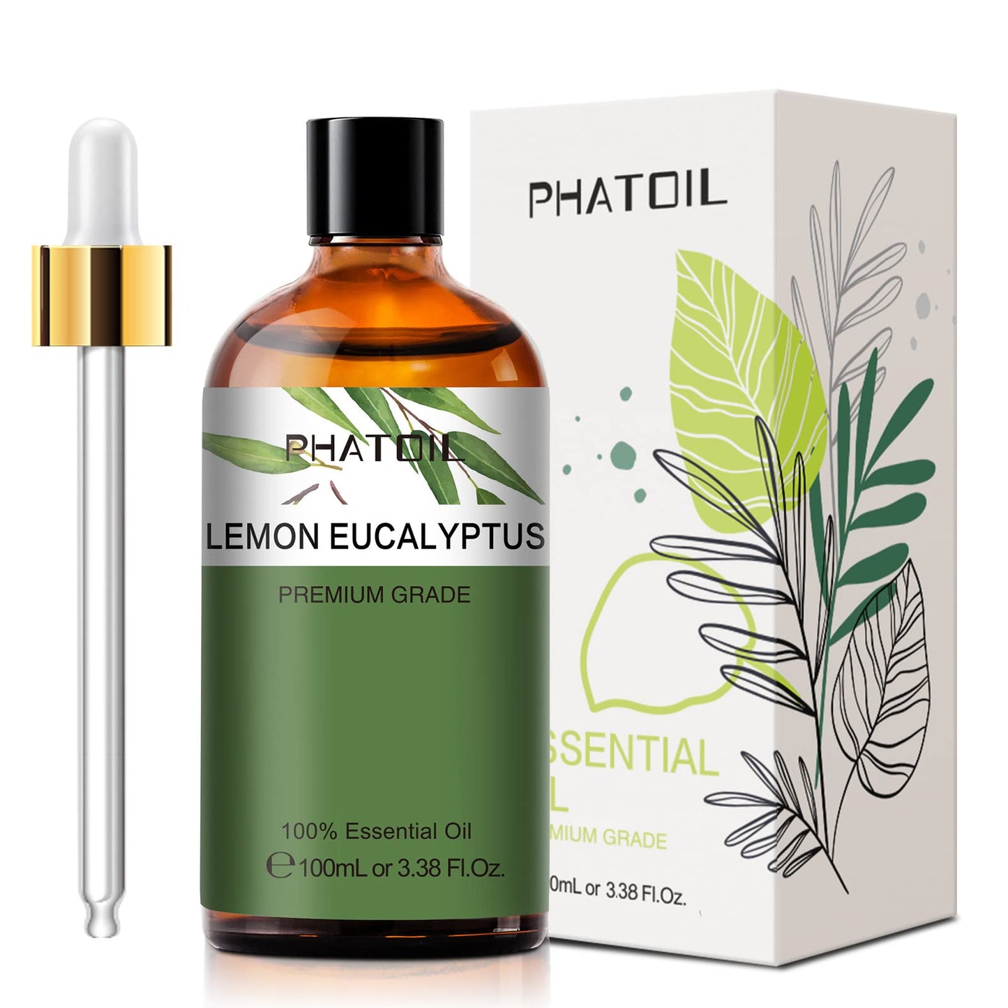 Lemon Eucalyptus Essential Oil 100ml | PHATOIL Aromatherapy for Diffusers, Soap & Candles