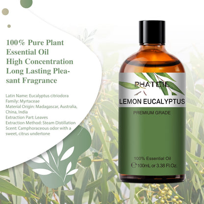 Lemon Eucalyptus Essential Oil 100ml | PHATOIL Aromatherapy for Diffusers, Soap & Candles