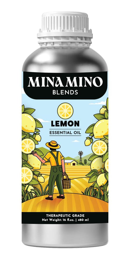16 oz Lemon Essential Oil – 100% Pure & Natural | Minamino Blends
