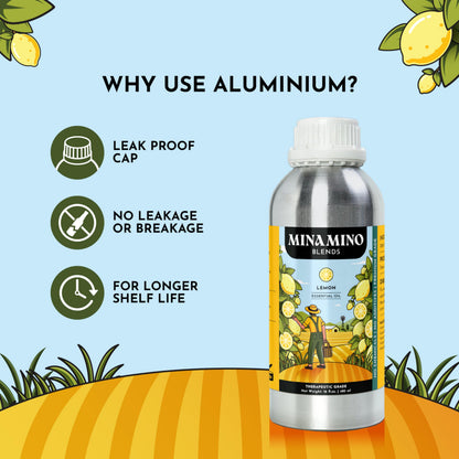 16 oz Lemon Essential Oil – 100% Pure & Natural | Minamino Blends