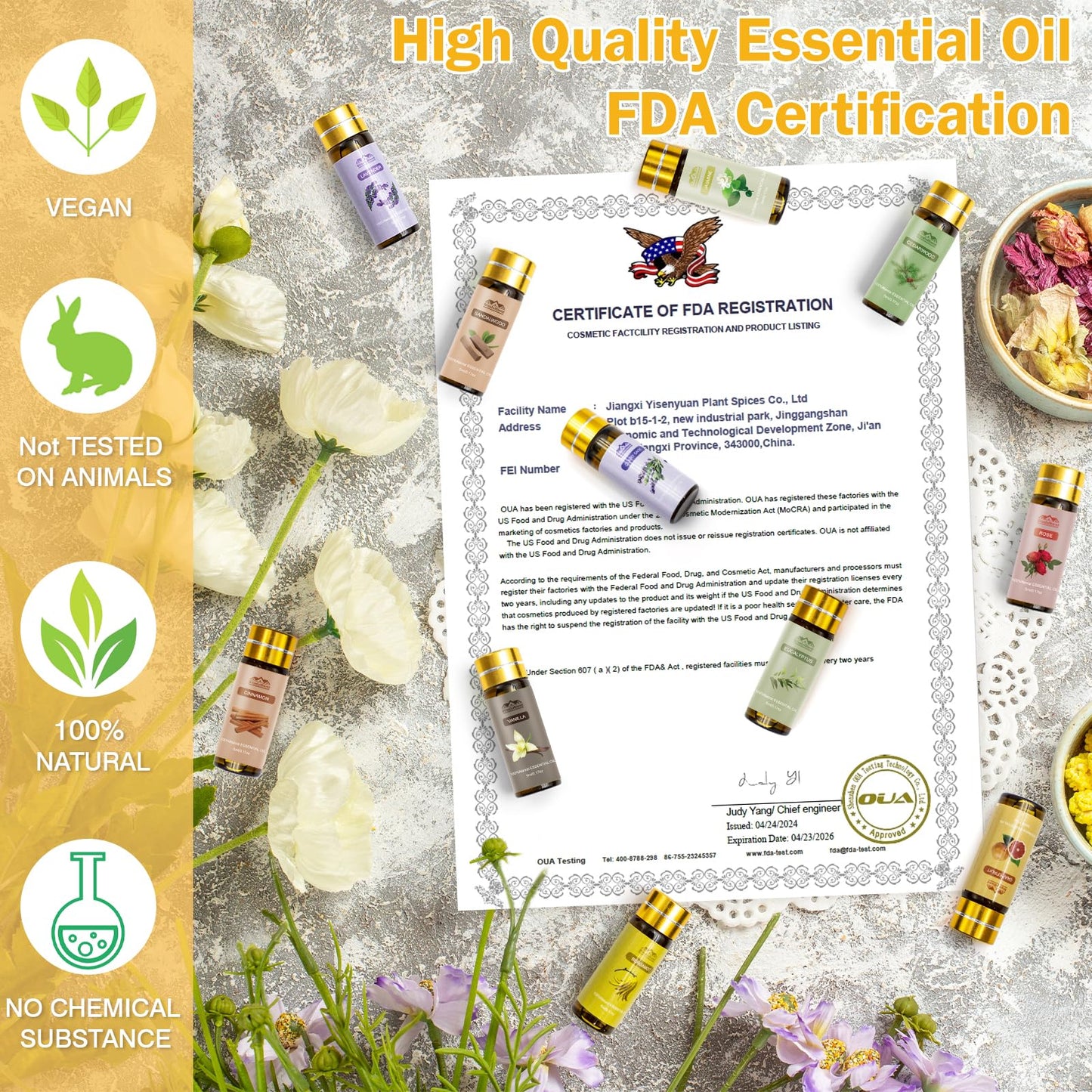 Pure Essential Oils for Diffusers – 20 Scents, 5 mL Bottles (Tea Tree, Lavender, Lemon, Peppermint, Eucalyptus, Cinnamon, Rose) for Home, Skin, Candle and Soap Making