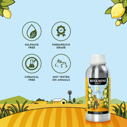 16 oz Lemon Essential Oil – 100% Pure & Natural | Minamino Blends