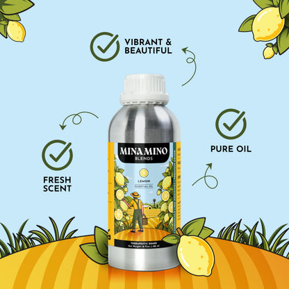 16 oz Lemon Essential Oil – 100% Pure & Natural | Minamino Blends
