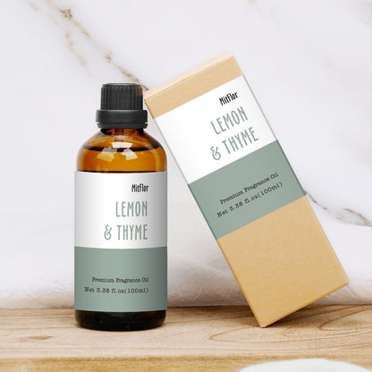 Lemon & Thyme Fragrance Oil 100ml – MitFlor Premium Grade for Soap & Candle Making
