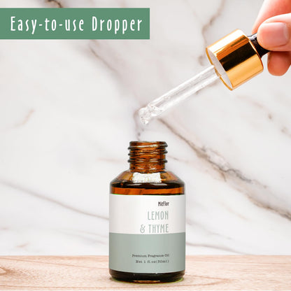 Lemon & Thyme Fragrance Oil 30ml | MitFlor Premium Grade for Soap, Candle & Home Diffuser