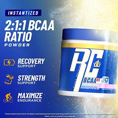 Ronnie Coleman BCAA XS Powder with EAAs – Sugar Free BCAAs (30 Servings, Lemonbeary Gummies)