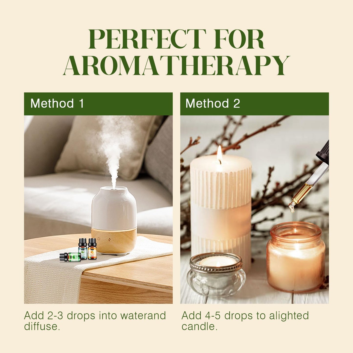 Essential Oils Set 32x5ml - Aromatherapy Kit for Diffuser & Spa