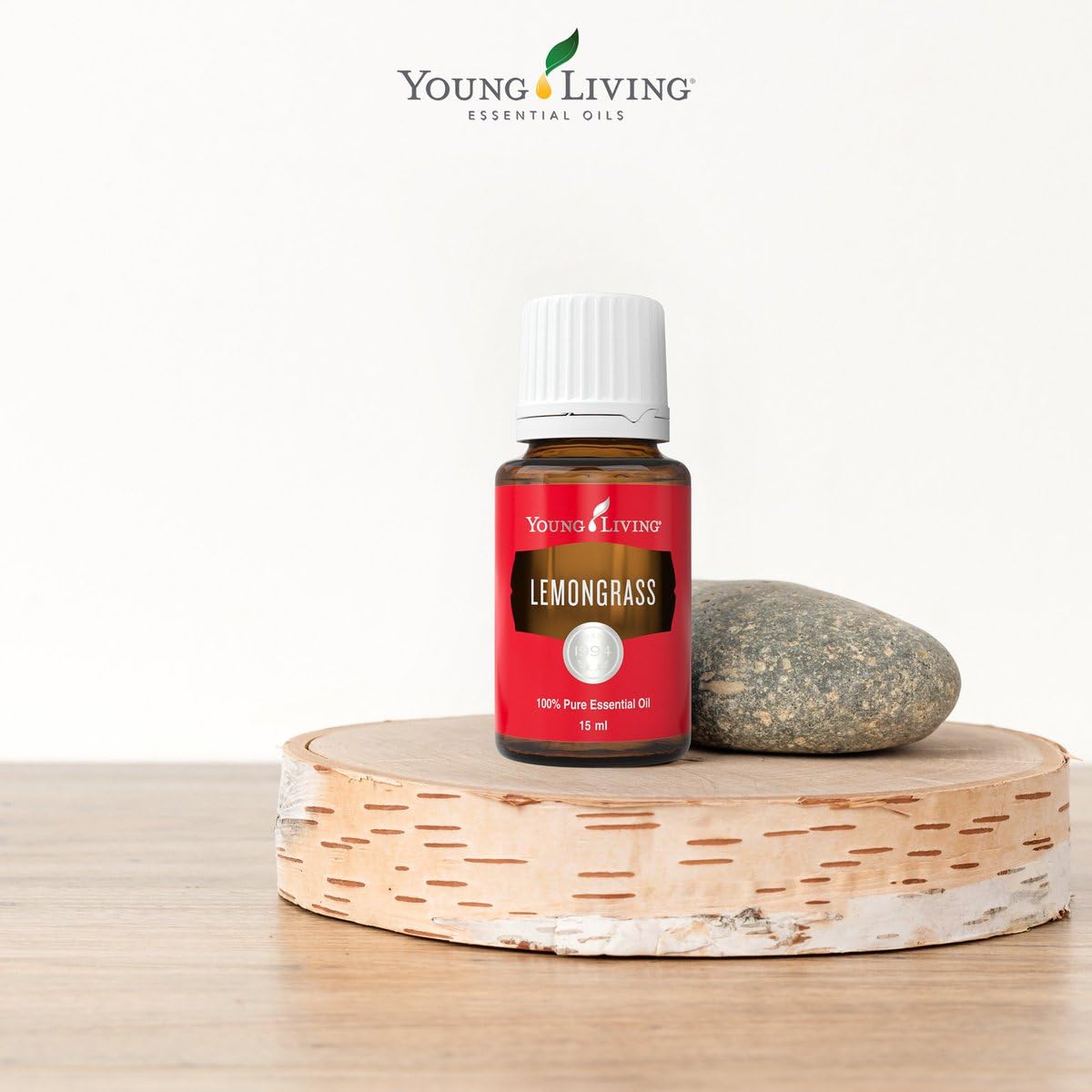 Young Living Lemongrass Essential Oil for Massage and Aromatherapy — 100% Pure, Premium-Grade, 15 ml