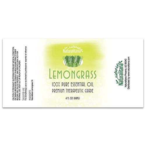 Naturalitana Lemongrass Essential Oil 4 oz – Therapeutic Grade