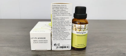 Lemongrass Essential Oil 30ml | PHATOIL - Long-Lasting Aromatherapy for Diffusers, DIY Soap & Candles