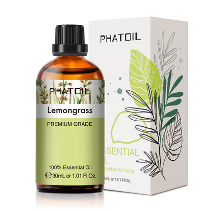 Lemongrass Essential Oil 30ml | PHATOIL - Long-Lasting Aromatherapy for Diffusers, DIY Soap & Candles