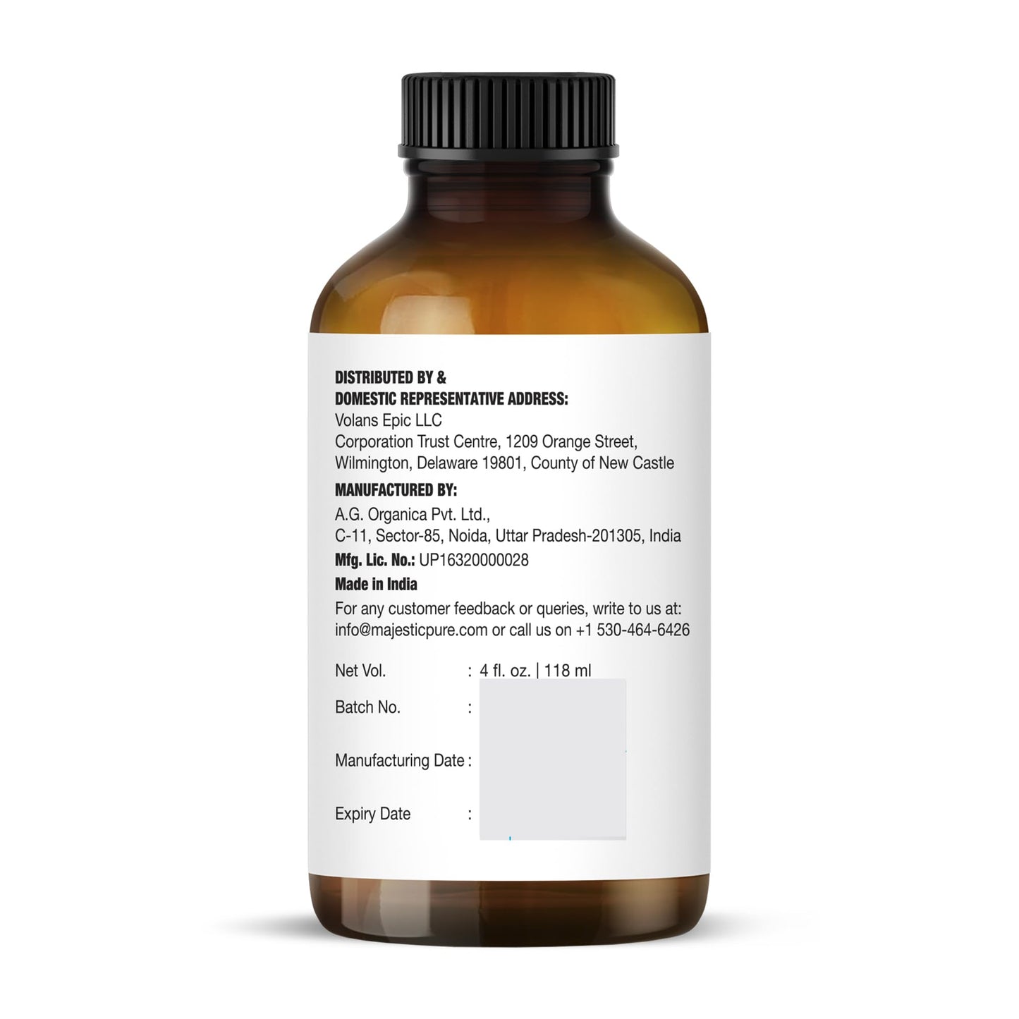Majestic Pure Lemongrass Essential Oil – 100% Pure & Natural, 4 Fl Oz