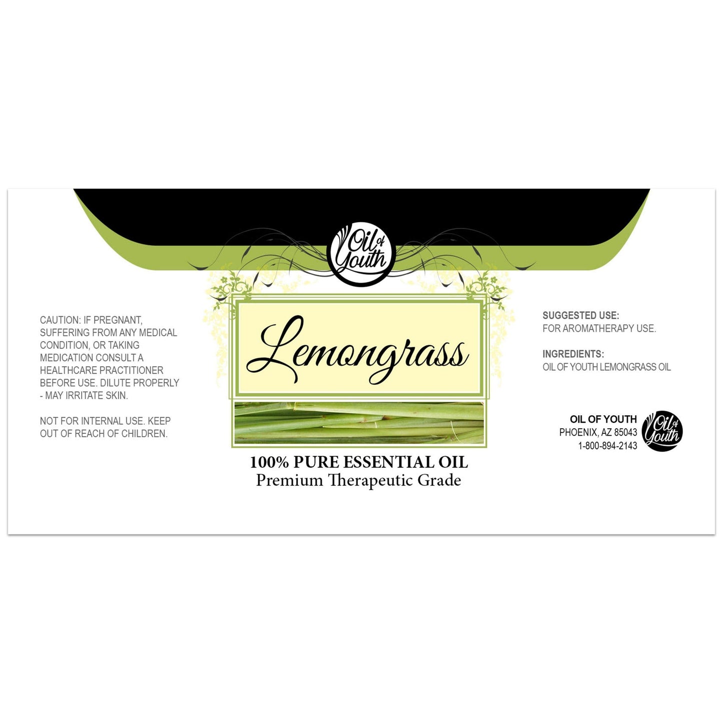 Oil of Youth Lemongrass Essential Oil – 16oz Therapeutic Grade for Aromatherapy