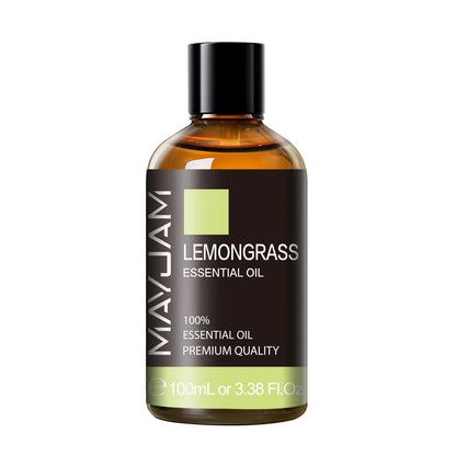 Lemongrass Essential Oil 3.38 fl oz – MAYJAM Premium with Glass Dropper