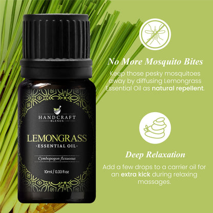 Lemongrass Essential Oil – Handcraft Blends (0.33 oz x2) – 100% Pure & Natural