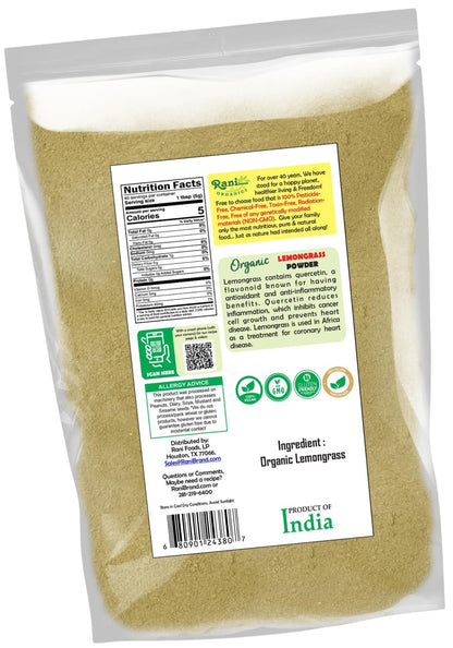 Rani Organic Lemongrass Powder (7oz/200g) – USDA Organic, Kosher, Gluten Free