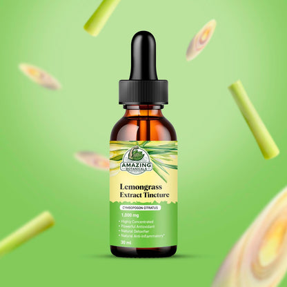 Amazing Botanicals Lemongrass Tincture – Organic Cymbopogon Citratus 30ml (1oz)
