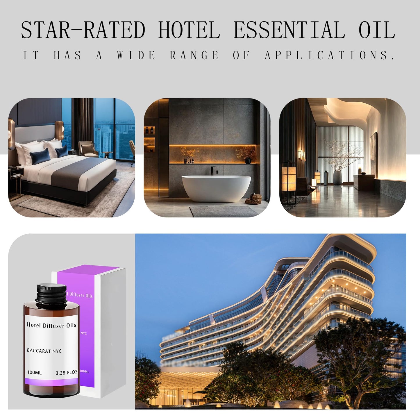 LEMPEFE White Tea Diffuser Oil – Luxury Hotel-Scent Diffuser Refill, Long-Lasting 3.38 Fl Oz