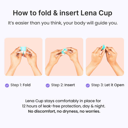 Lena Cup Original Large Purple – Reusable Silicone Menstrual Cup for Heavy Flow