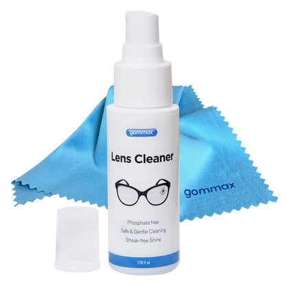 Lens Cleaner Kit with Glasses Cleaning Cloth & Spray – Safe for Coated Lenses (1.7 fl oz)