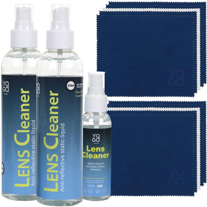 Lens Cleaner Spray 3 Eyeglass Cleaner Kit with Ammonia – Streak-Free, Safe for Eyewear & Electronics