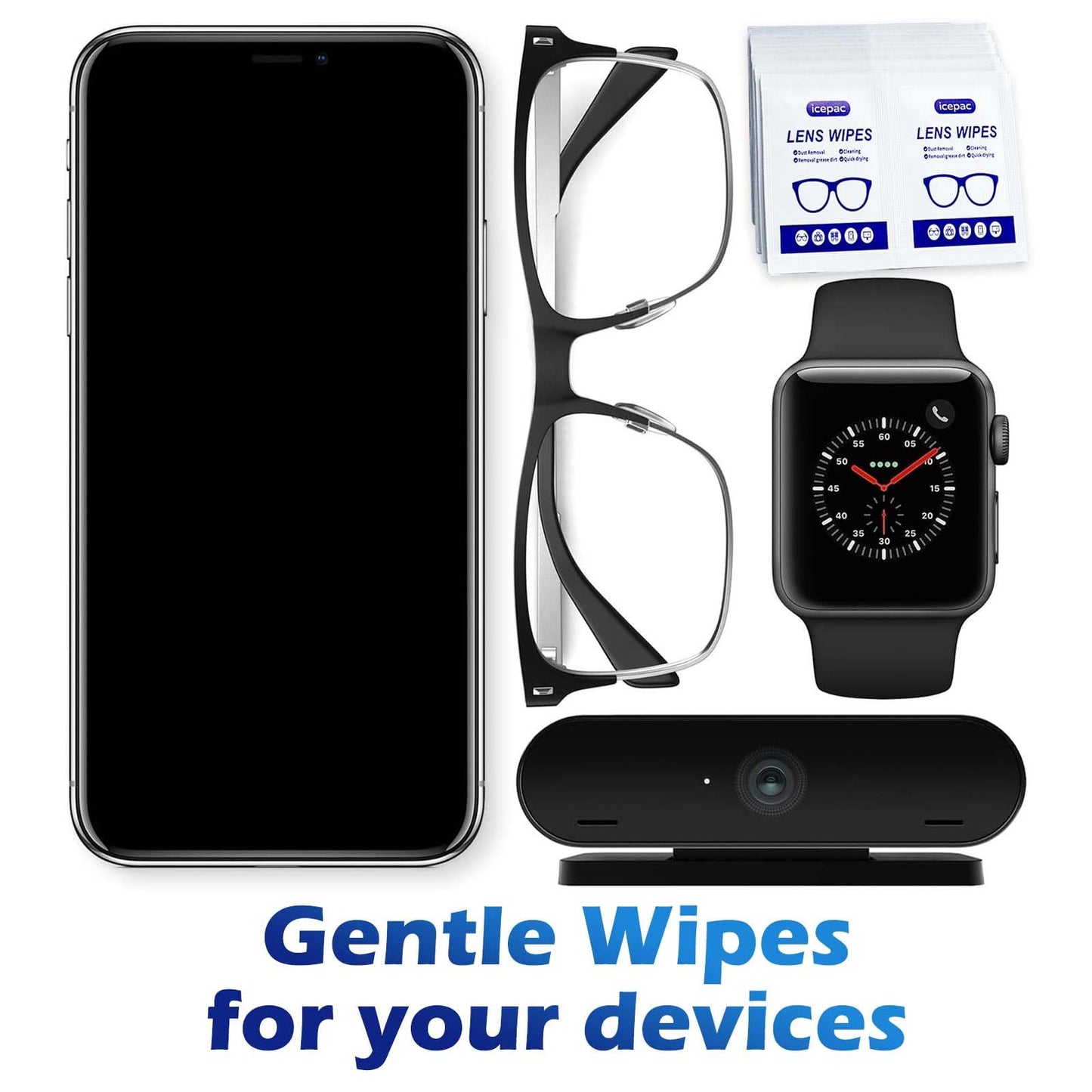 220-Count Lens Cleaning Wipes for Eyeglasses & Screens – Alcohol-Free