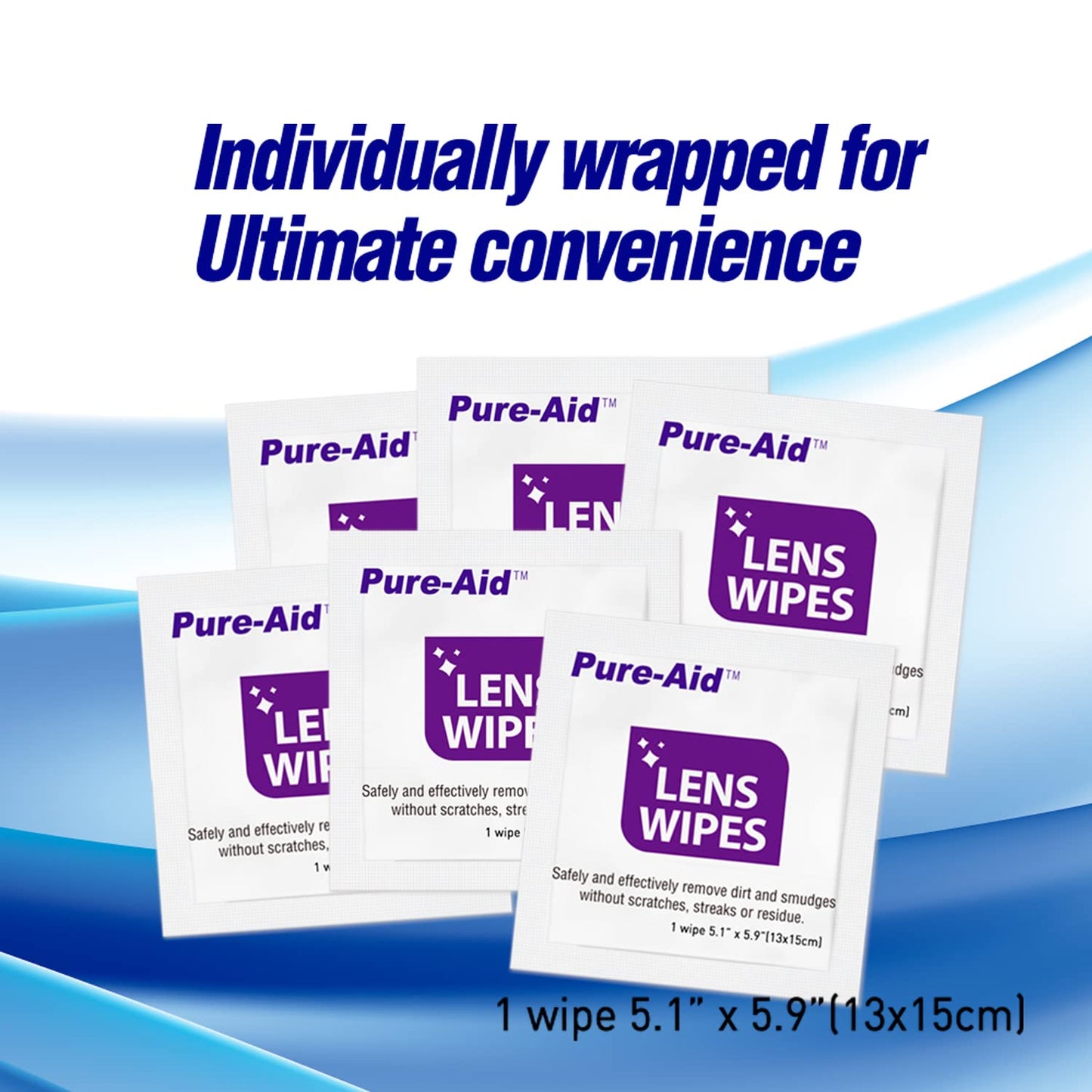 Lens Wipes 100ct (1pk) – Clean Eyeglasses, Lenses & Smartphones | Pure-Aid